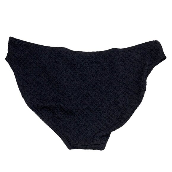 Mindy X Andie Women's L The Bikini Hipster Swim Bottom Textured Black NWT 9584 - Picture 2 of 14